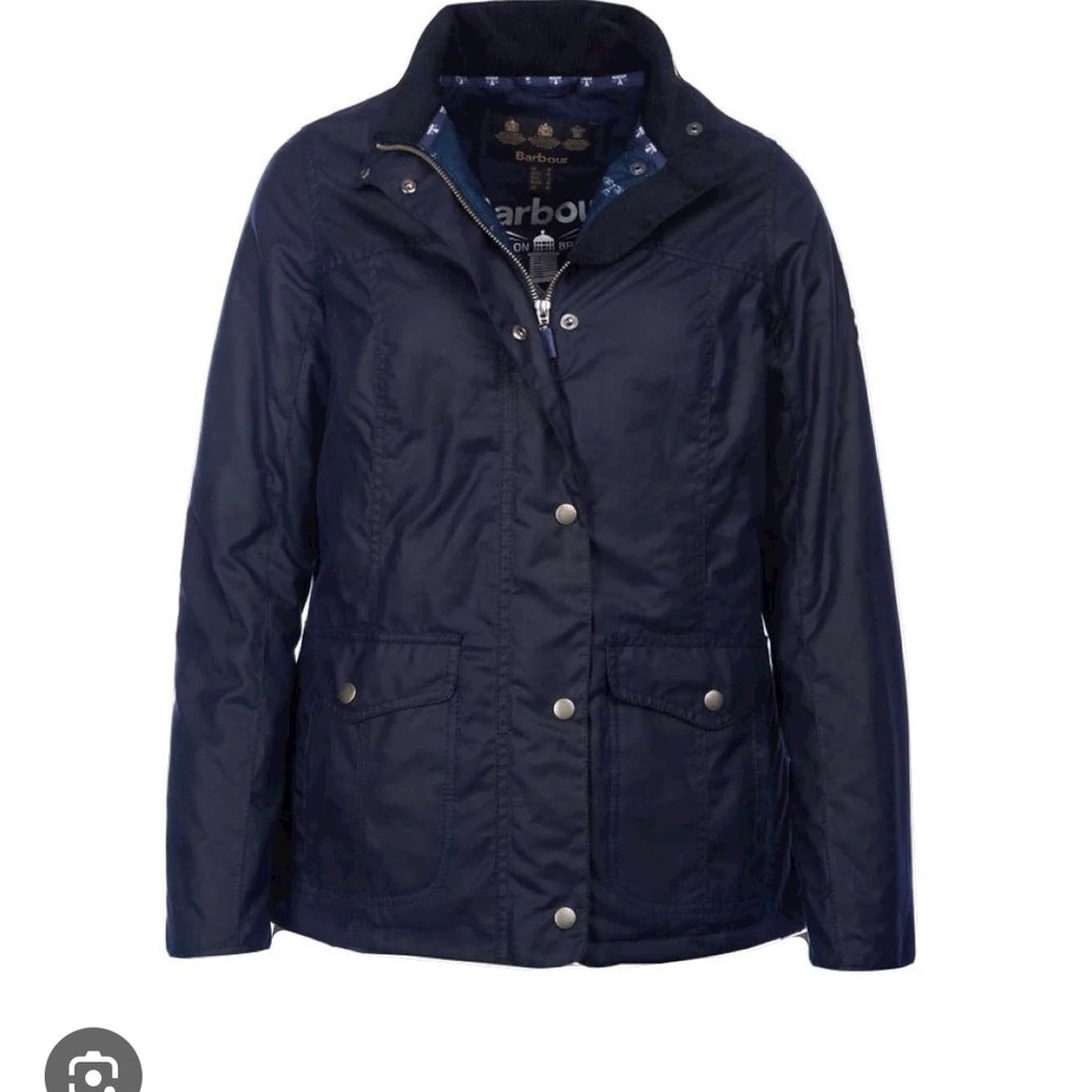 Barbour Women’s Waxed Navy Jacket, US6
